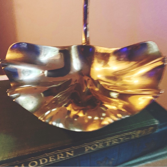 Vintage solid brass peacock/swan shaped trinket dish - Picture 8 of 9